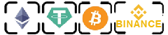 Pay with BTC, VISA, Google Pay, Apple Pay or Binance